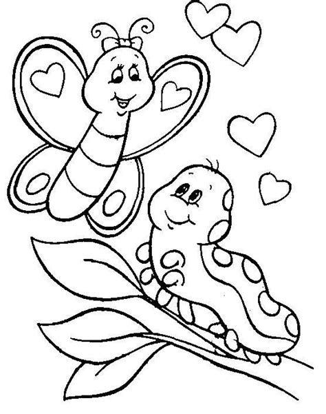 caterpillar coloring pages  butterfly coloring pages  kids