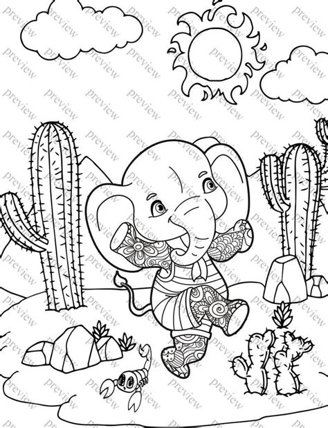jungle animals coloring book  toddlers  pages printable etsy