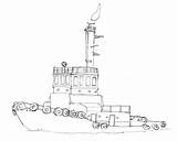 Tugboat Drawing Sketches Getdrawings Fine Ll sketch template