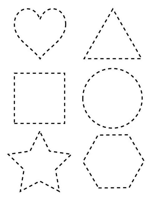 dotted  shapes coloring page netart