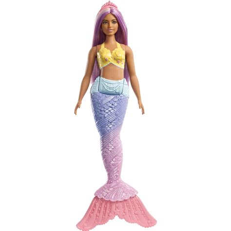 barbie dreamtopia mermaid doll  long purple streaked hair walmartcom