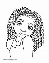 Coloring Girl Pages African Printable Color Getcolorings sketch template