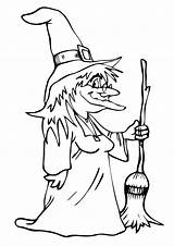 Witch Coloring Pages Cartoon sketch template
