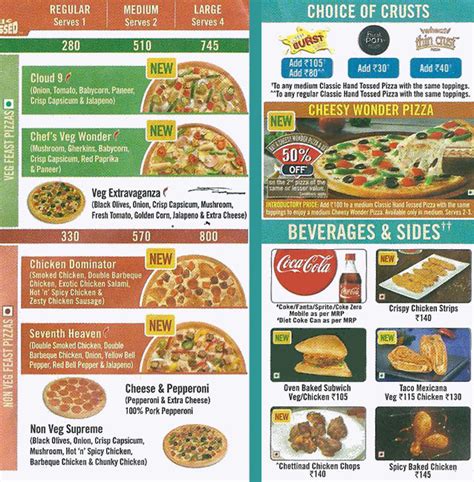 dominos pizza inorbit mall wadgaon sheri pune restaurants menu  reviews eazydiner