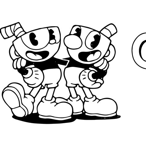 Mugman And Cuphead Coloring Pages Coloring Wall