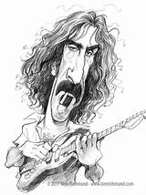 Zappa Caricature Tomrichmond Zeichnungen Caricaturas Karikaturen Caricatures Ideen Purchase Satirical Rocker Late sketch template