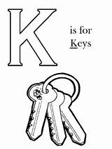 Coloring Key Pages Alphabet Letter Sheets Keyboard Lock Printable Keys Heart Color Drawing Skeleton Clipart Print Calligraphy Kids Trombone Getdrawings sketch template