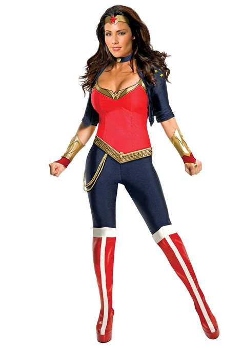 Sexy Modern Wonder Woman Costume Womens Sexy Superhero