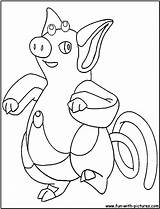 Coloring Grumpig Pokemon Pages Pokeball Fun Template sketch template