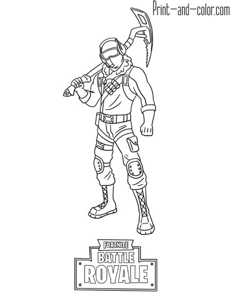 fortnite battle royale coloring page frostbite skin coloring pages