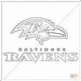 Ravens Coloring Baltimore Football Pages Nfl Outline Super Colouring Supercoloring sketch template