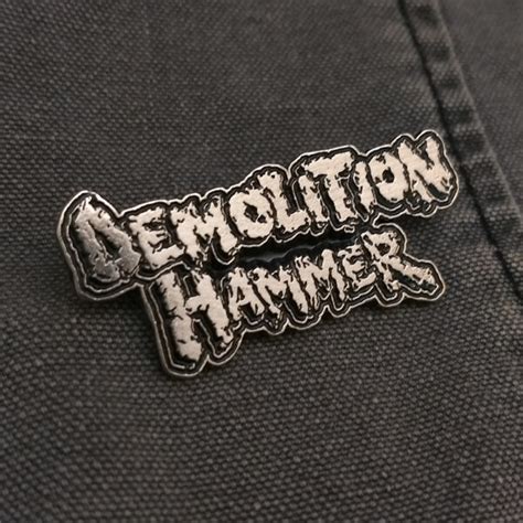 demolition hammer enamel pin scythe industries
