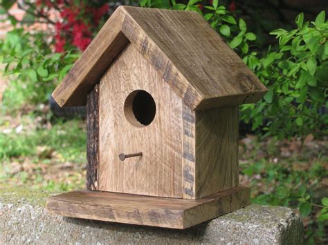 rustic wood bird houses