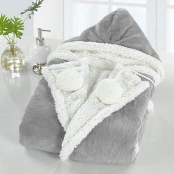 chic home nava  hooded snuggle bedding wearable blanket blanket bed throws