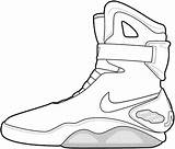 Coloring Nike Jordan Shoes Pages Sketch Air sketch template