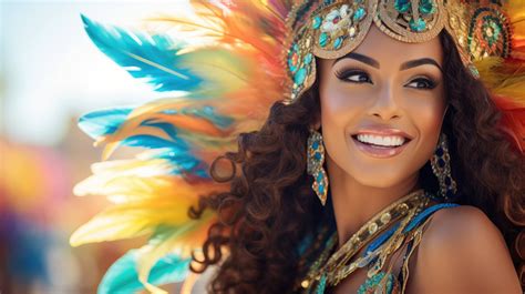 beautiful brazilian woman in carnival costume portrait photography