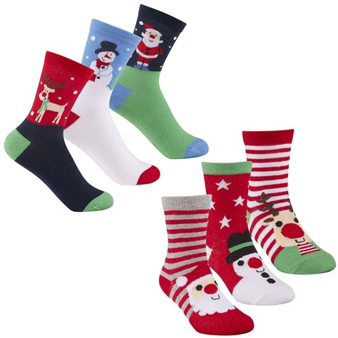 pack   kids christmas sockschildrens novelty xmas stocking filler