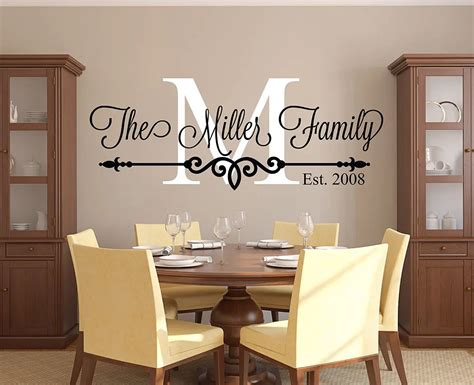customize family  wall decal personalized family monogram living