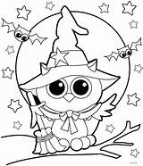 Halloween Coloring Pages Witch Crayola Color Kids Number Preschool Owl Wicked Disney Para Printable Print Bingo Dauber Hat Town Cute sketch template