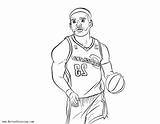 Lebron James Coloring Pages Line Printable Kids Color Adults Print sketch template