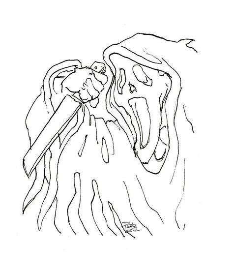 scream  coloring pages coloring pages