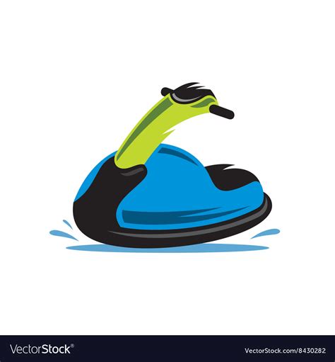 jet ski cartoon royalty  vector image vectorstock