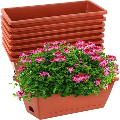 cubilan   plastic window box planter flower window boxes rectangle planters box