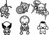 Coloring Pages Avengers Marvel Kids Chibi Characters Spiderman Choose Board sketch template