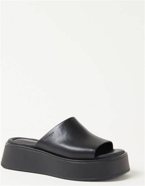 vagabond shoemakers courtney slippers dames zwart schoenennl