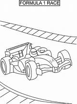 Coloring Car Pages Race Racing F1 Kids Printable Nascar sketch template