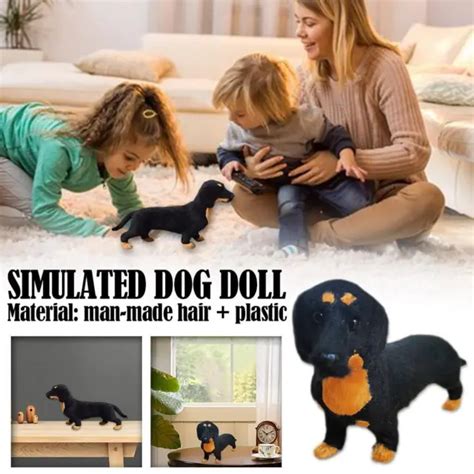 realistic simulation dachshund dog push doll lifelike companion toy