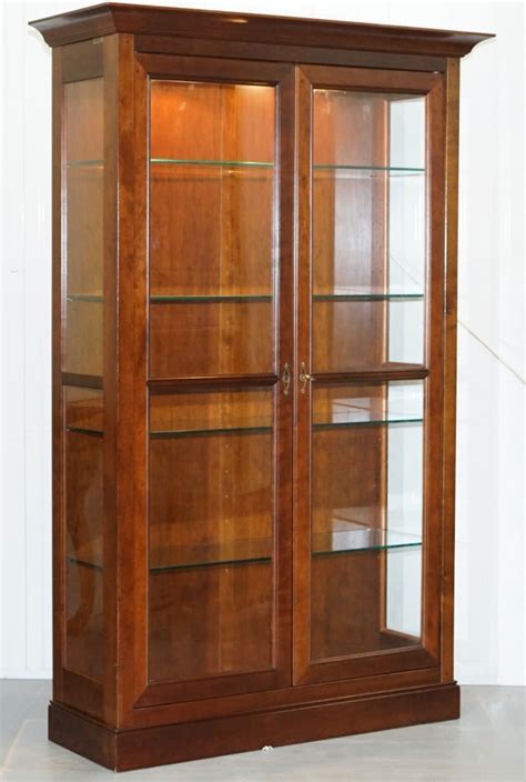 Stunning Grange Solid Cherry Wood Glass Display Cabinet