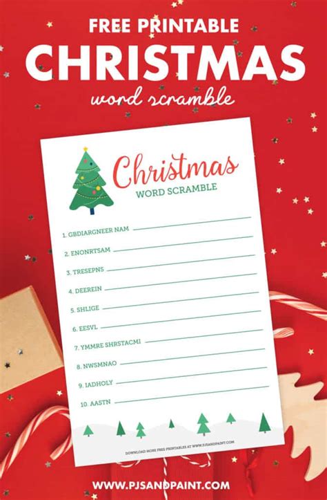 christmas word scramble  printable christmas activities