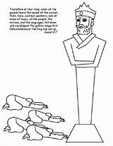 Coloring Worship Pages King Nebuchadnezzar People Statue Getdrawings Getcolorings Printable Color sketch template