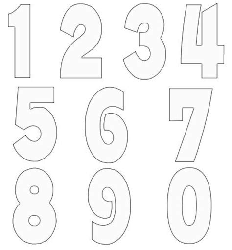 numbers clipart  craft project clipart  stencils