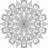 Coloring Pages Adults Crystal Detailed Mandala Comments sketch template
