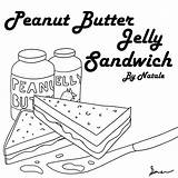 Peanut Butter Sandwich Jelly sketch template