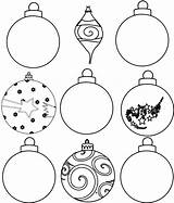 Printable Kids Baubles Colouring sketch template