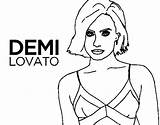 Demi Coloring Lovato Pages Name Colorear Template sketch template