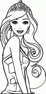 Coloring Pages Face Barbie Princess Printable Color Print Popular Getcolorings Getdrawings sketch template