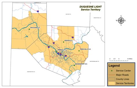 service map duquesne light company