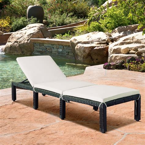 enyopro outdoor rattan wicker lounge chair adjustable reclining