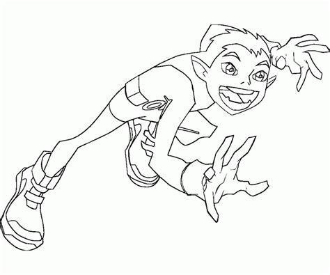 coloring pages  beast boy teen titans    coloring