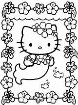 Coloring Kitty Hello Pages Pdf Printable Comments sketch template