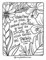 Spanish Bible Coloring Pages Corinthians English Verses Verse Living Garden Draws Crafts Jesus Quotes Kids sketch template