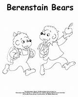 Coloring Bears Berenstain Pages Bear Sister Brother Going School Clipart Clip Pbs Comments Library Activity sketch template
