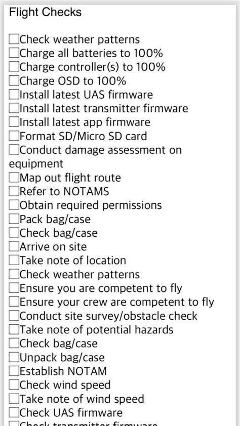 flight checklist dji mavic air mini drone community