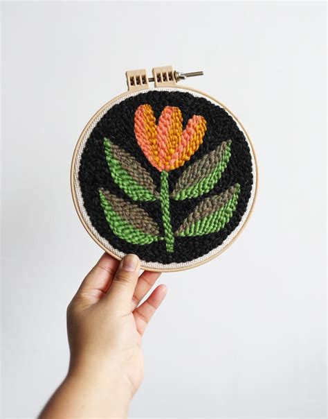 punch needle embroidery patterns  forest