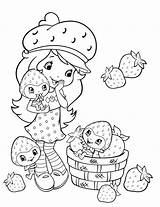 Coloring Strawberry Shortcake Pages Girls Fun Colouring Print Happy Everfreecoloring sketch template