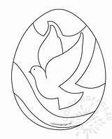 Peace Dove Egg Easter Coloring sketch template